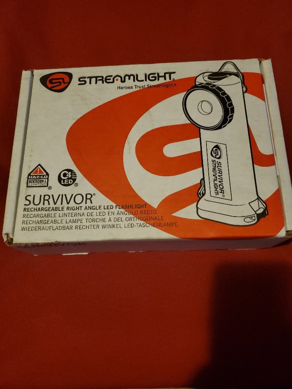 NEW STREAMLIGHT SURVIVOR 908022 RECHARGEABLE LED FLASHLIGHT P/N: 908022